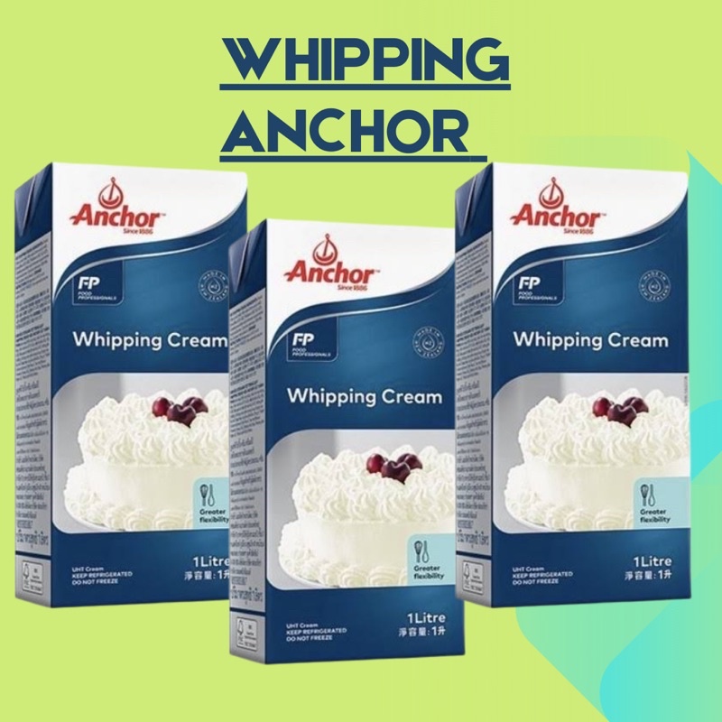 Whipping Cream Anchor 1 L / Khusus Gojek Grab Bandung Area