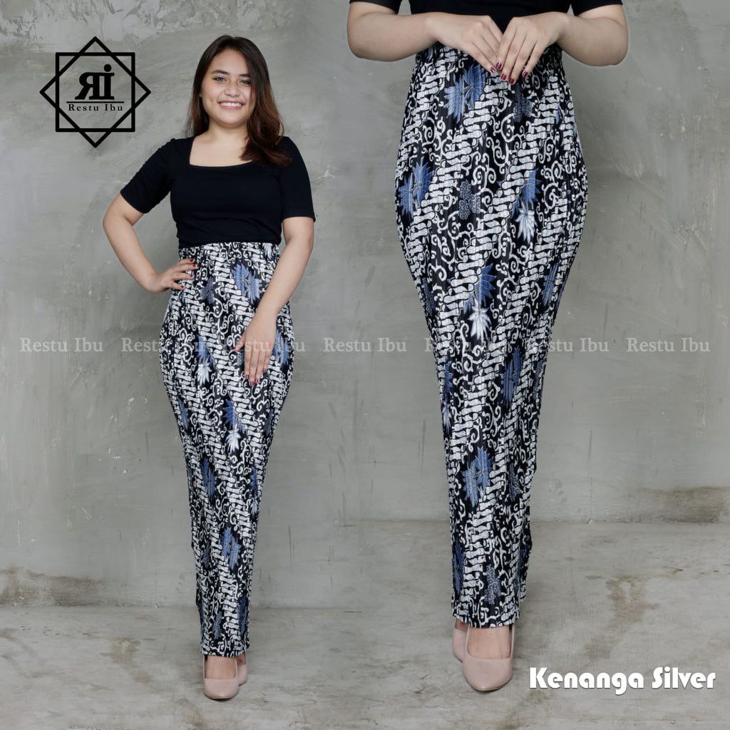Rok Plisket Span Kerja Wanita Motif Batik Bodycon Badan Kecil Dan Besar Bisa Pakai Bawahan Kebaya Tunik Kemeja Bahan Semi Silk Sutra Premium