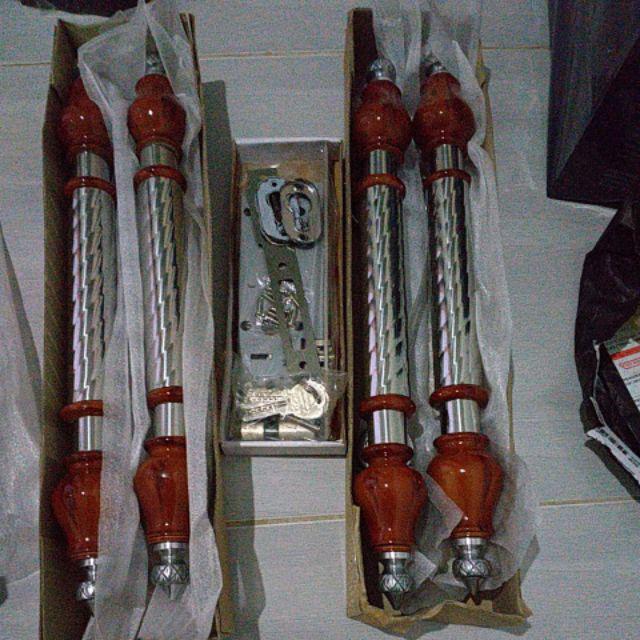 Handle Pintu Stainless 42cm 2set+kunci