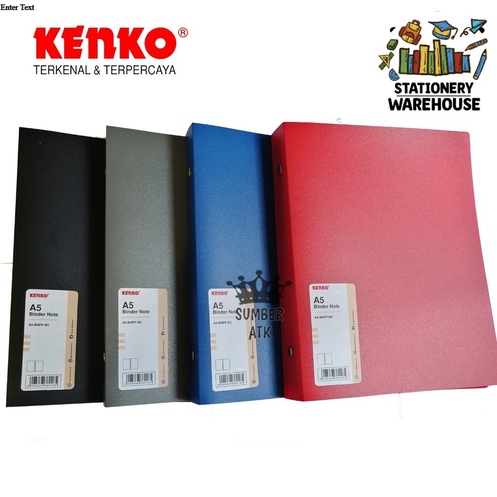 

Buku Binder Kenko Binder Notebook A5 BNPP BC Buku Tulis