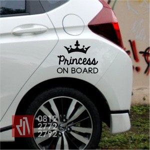 

sticker mobil cutting little princess on board 2, stiker lucu -01