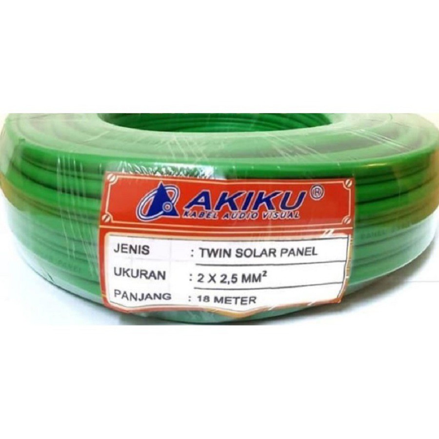 Kabel Panel Surya Solar Cell 2 x 2,5MM 18 Meter Twin Kabel AKIKU