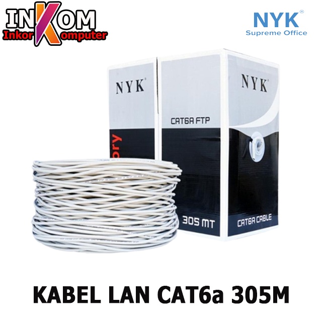 Kabel Lan NYK Cat6A FTP Roll 305M / NYK Cat6a FTP/ Kabel Cat 6a