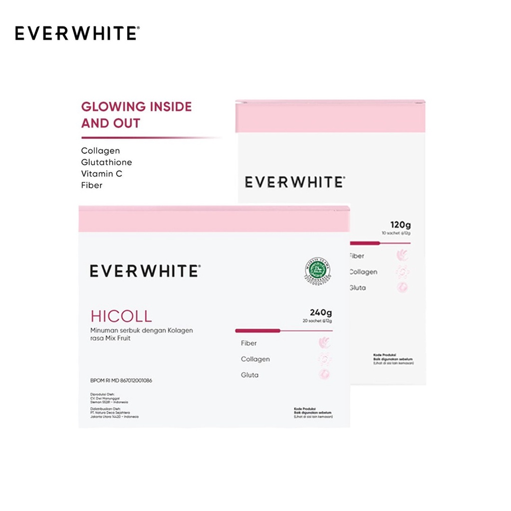 [PROMO] EVERWHITE Hicoll Hi-Collagen Powder Drink isi 10/20 sachet