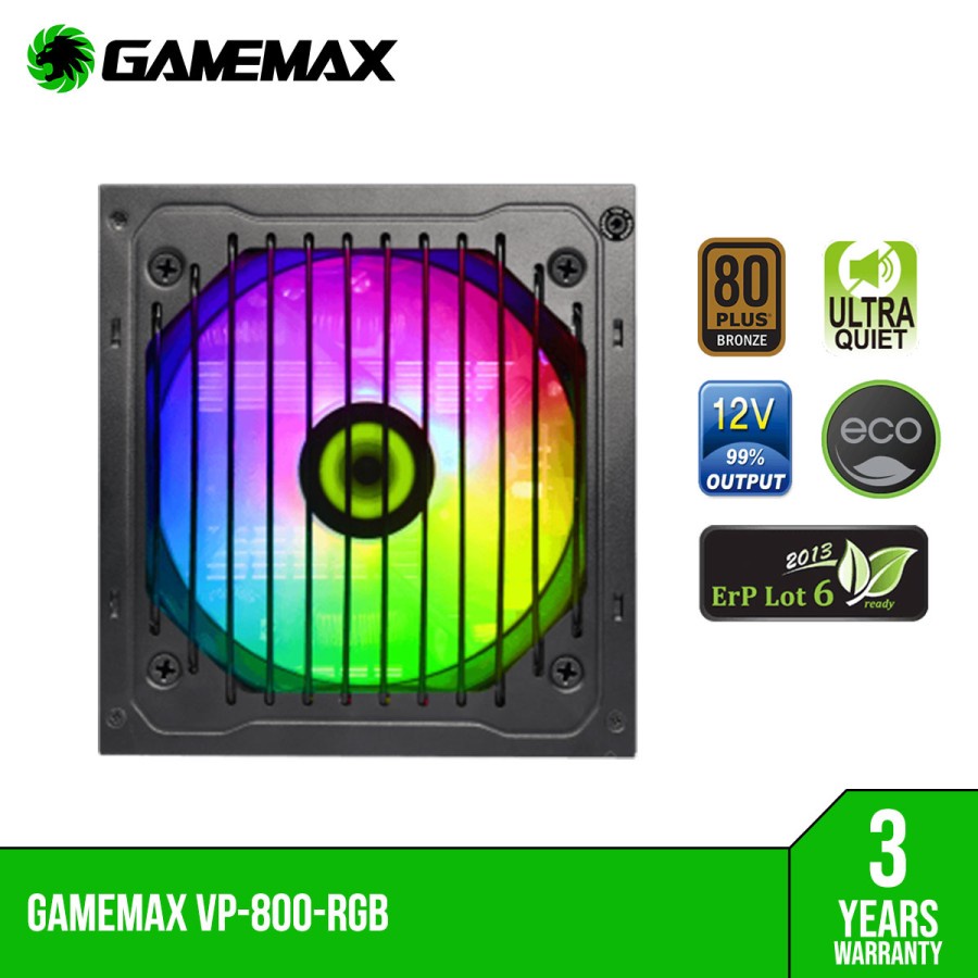 Gamemax VP-800 Power Supply 800W 80+ Bronze