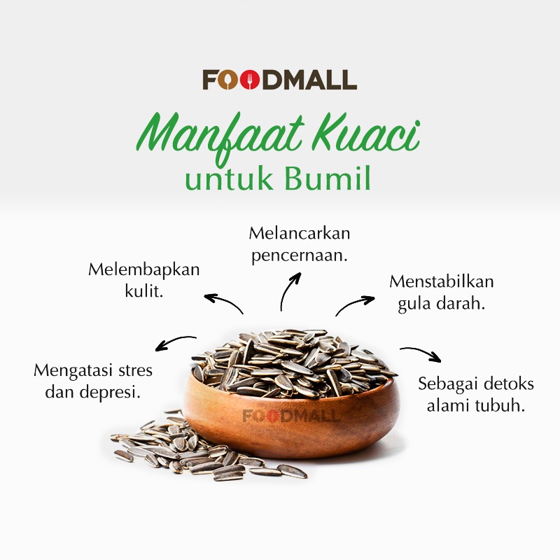 Sunflower Seed / Kuaci Kupas Mentah 1 Kg Mentah