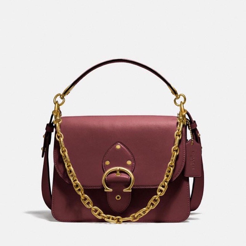 Coach Beat Shoulder Bag brass wine