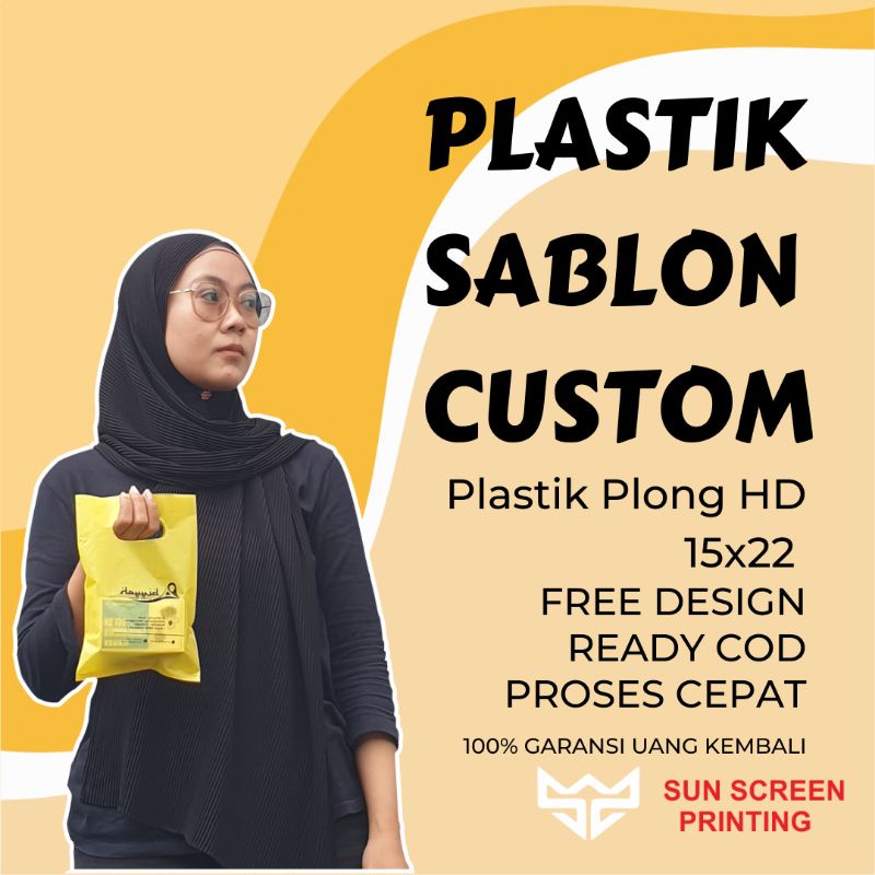 Sablon Plastik Packing Olshop Murah Plong Hd 15x22 Free Design