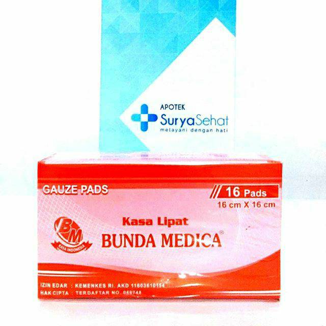 Kasa Lipat Bunda Medica 16x16cm - Kasa Steril - kasa Hidrofil