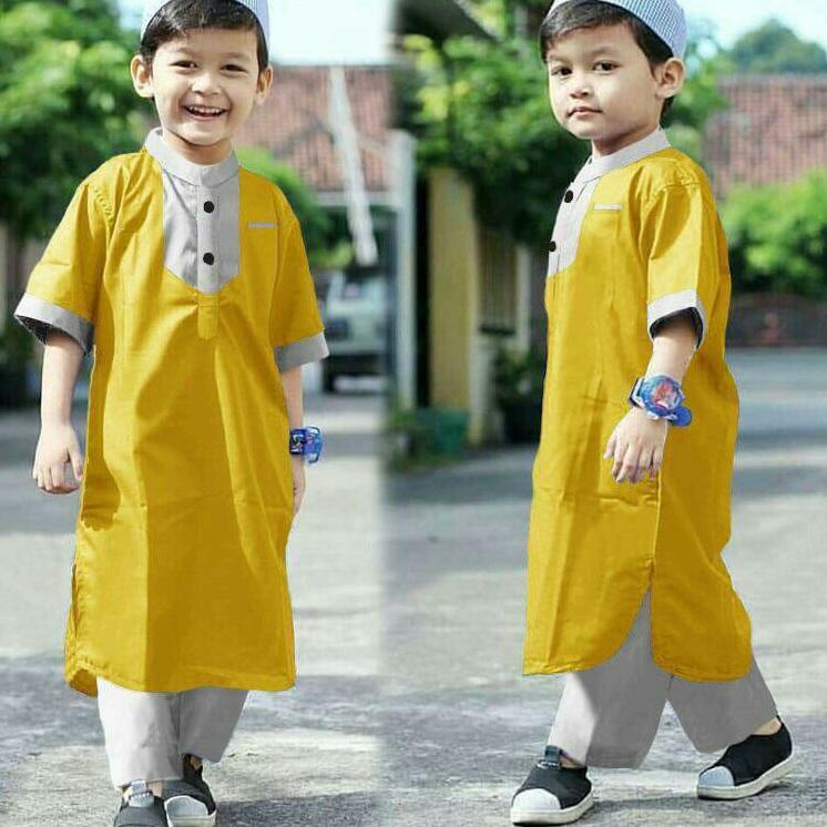 94 ❤ Setelan Baju Koko Anak Laki laki Sarimbit  2021 Fashion Muslim Satu Set Nibras NSAL 359 k9☂ [OR