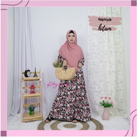 Gamis Katun Jepang Model Cantik Fashion Muslim Terbaik Motif Basic Naura KATUN ORIGINAL DINGIN