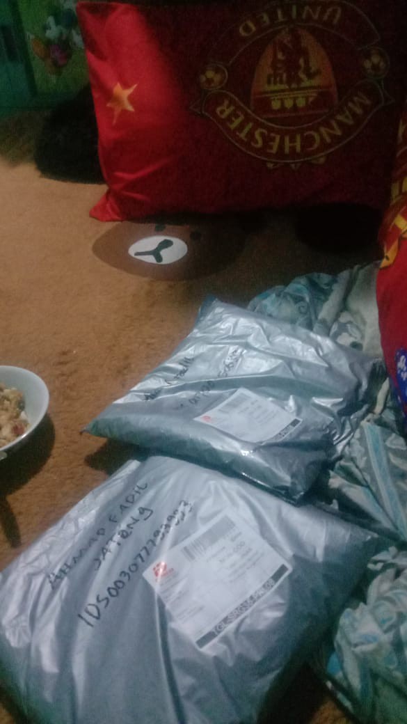 Batik Couple Keluarga • Batik Couple Keluarga Sania Ruffle Ori Ndoro Jowi Motif Cibulan Biru