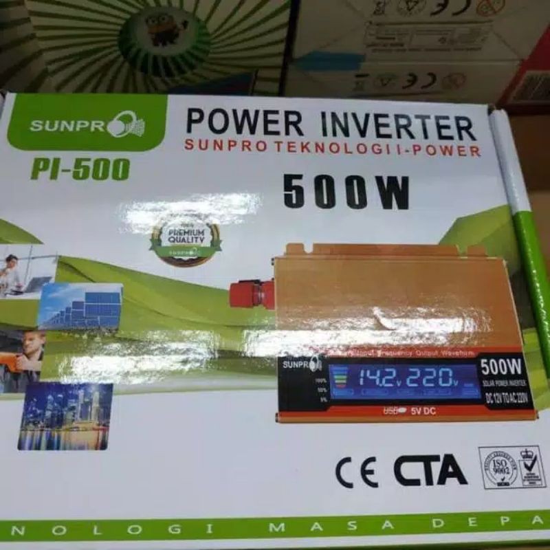 Power Inverter Digital  500W Sunpro PI-500 Inverter 500 Watt