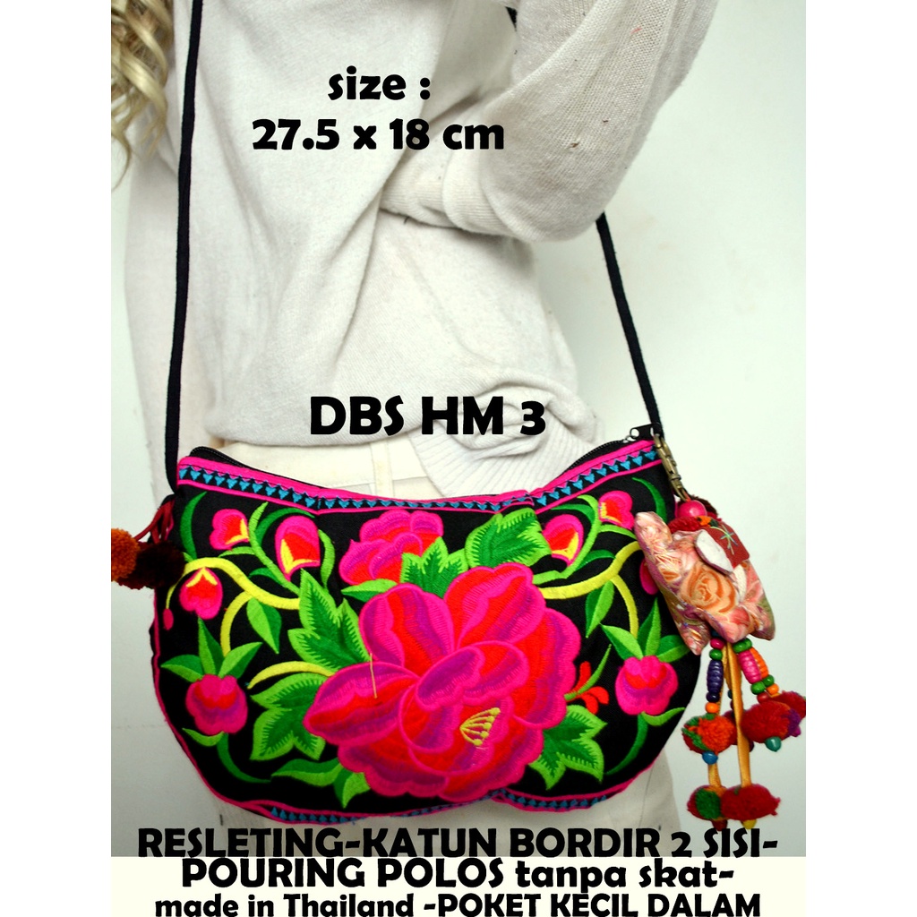 tas bordiran import/tas thailand/tas slempang/tas etnik/clutch/tas pingang/dompet/tote bag/top handl