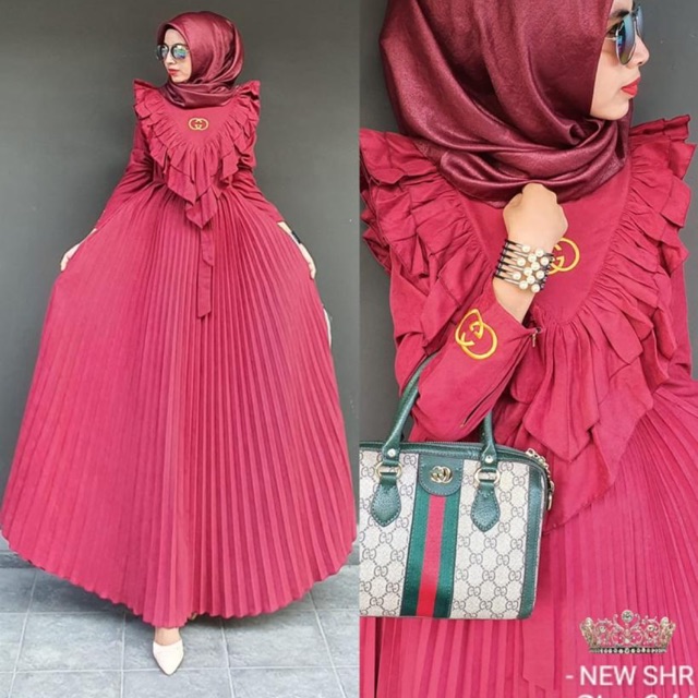 Gamis SHR sahira. Plisket