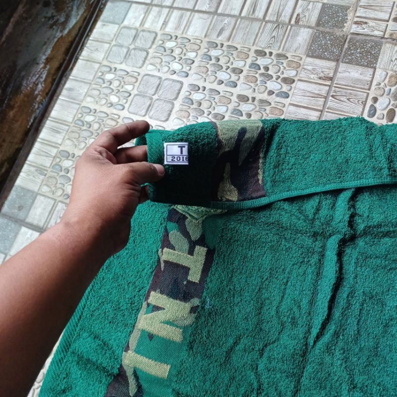 Handuk TNI Hijau Besar Original