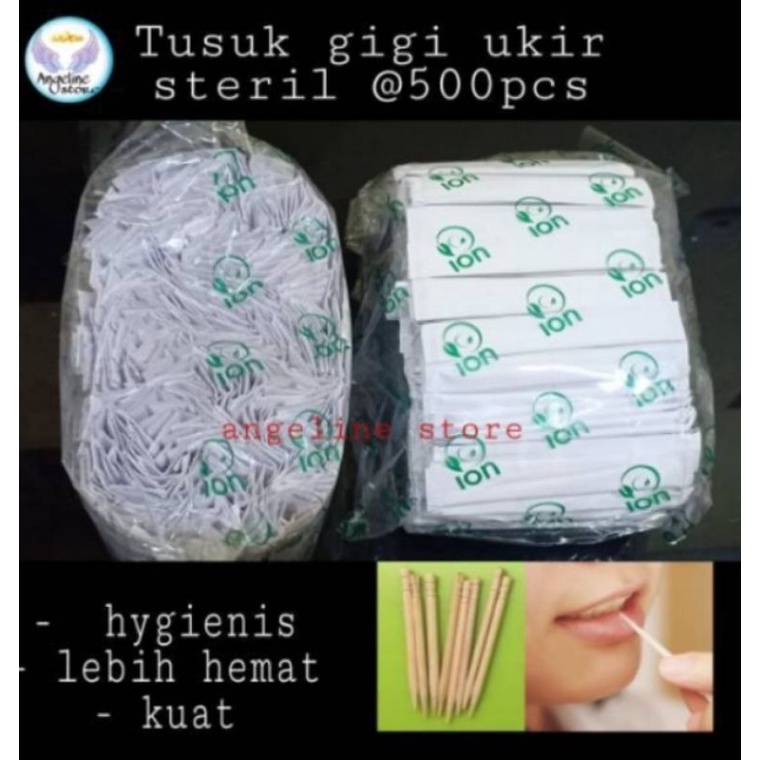 TUSUK GIGI KAYU POLOS BAMBU HIGIENIS PER PACK BUNGKUS STERIL