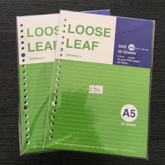 

Loose Leaf / Isi Kertas File / Binder A5 (isi 50 lembar)