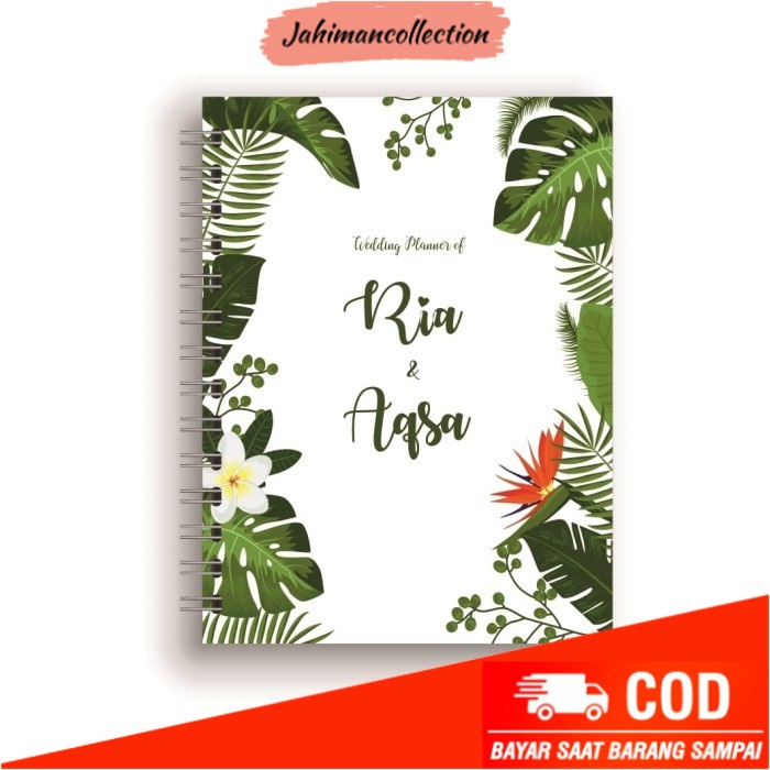 

✨ BISA COD ✨ Custom Wedding Planner - Leaves