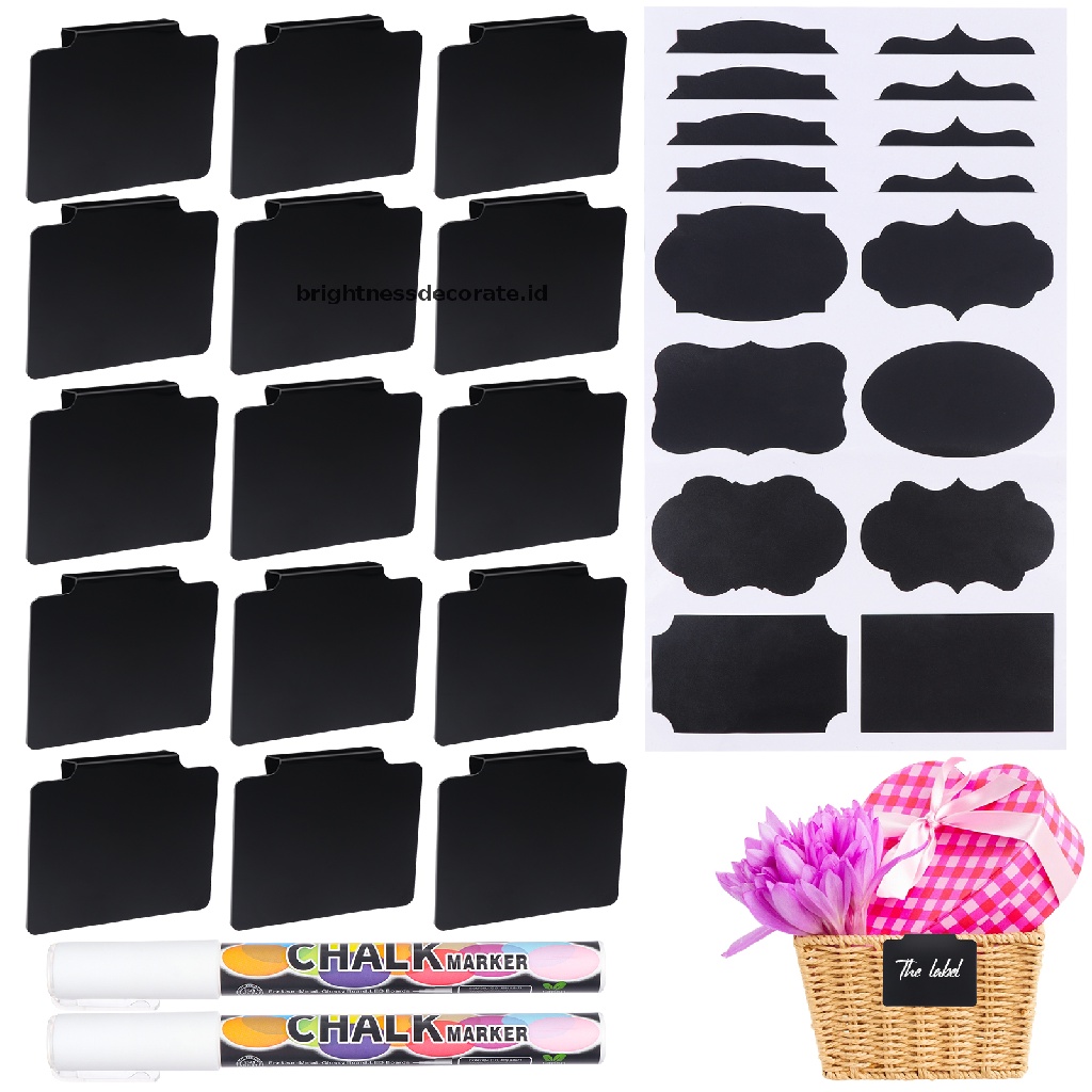 15 Pcs Klip Holder Label Warna Hitam Untuk Dapur
