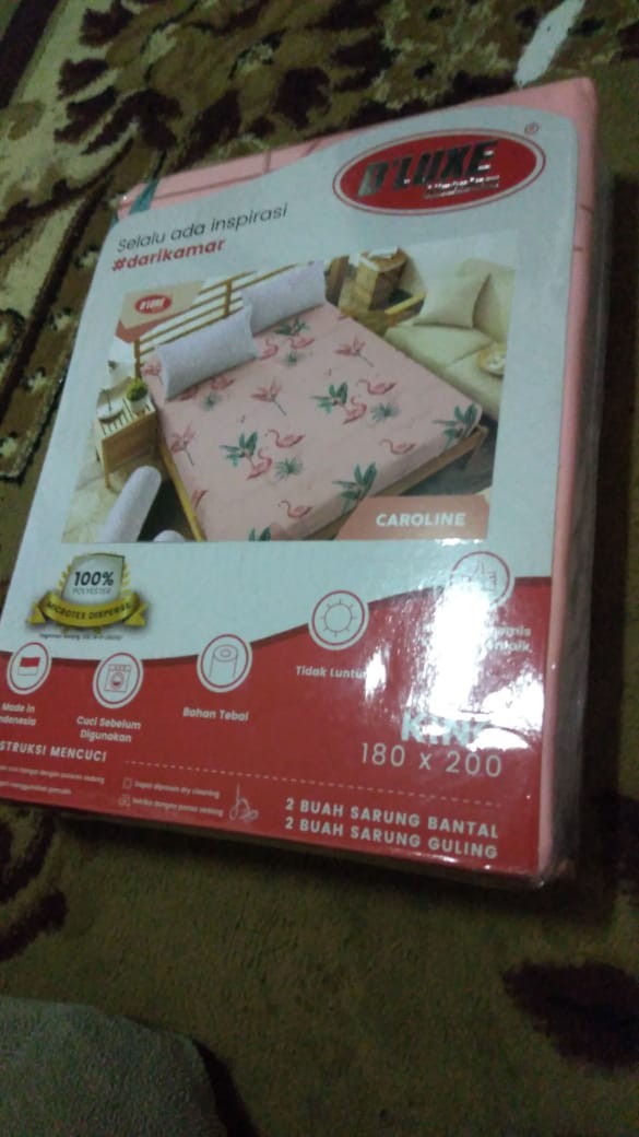 Sprei Kintakun Dluxe Single Size 120×200 Motif Nadine