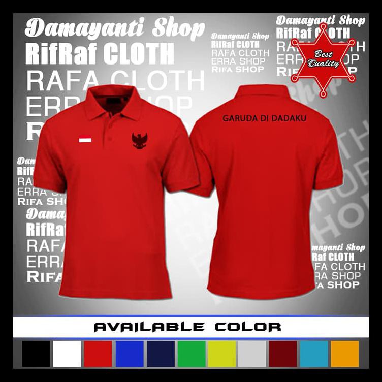 NEW BAJU GARUDA  DI DADAKU POLOSHIRT INDONESIA  KAOS  KERAH 