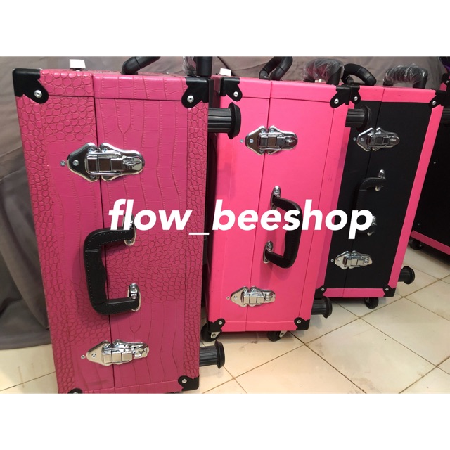 beauty case koper makeup mua make up beautycase lampu led rias tas box