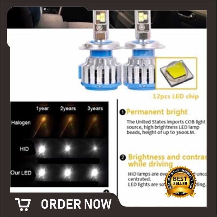 Turbo LED H4. LED Headlamp Turbo H4 Cree XBD Hi Lo