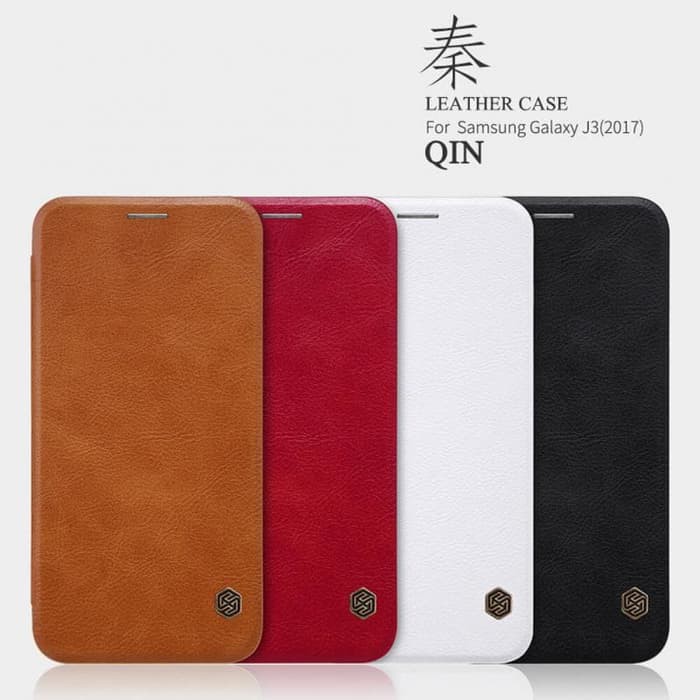 Flip Cover SAMSUNG Galaxy J3 Pro 2017 Nillkin Qin Leather Flip Hard Case Original