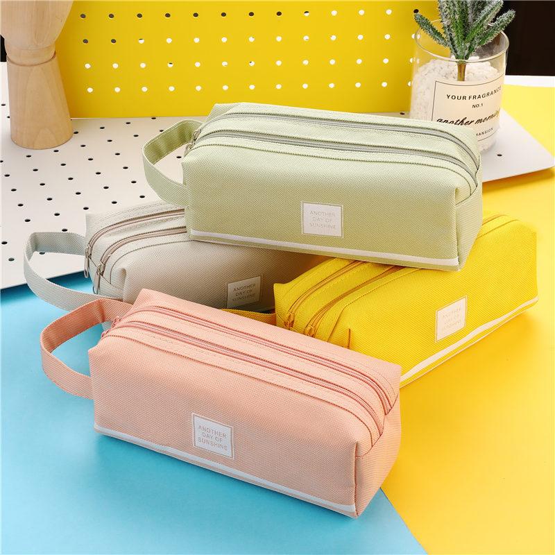 

Large Capacity Canvas Pencil Case Double School Pencil Case Stationery Bag Storage Bag Case Office S