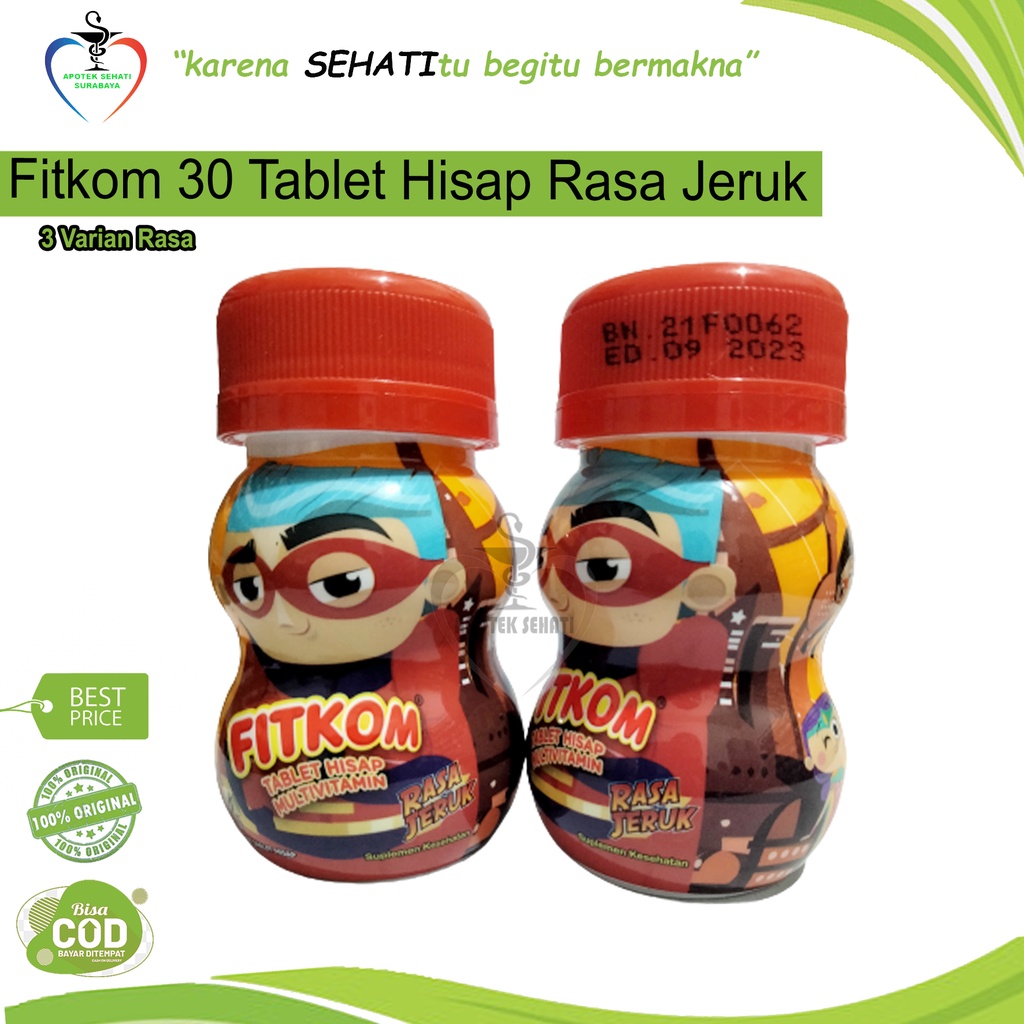 FITKOM TABLET HISAP MULTIVITAMIN KESEHATAN NAFSU MAKAN ANAK