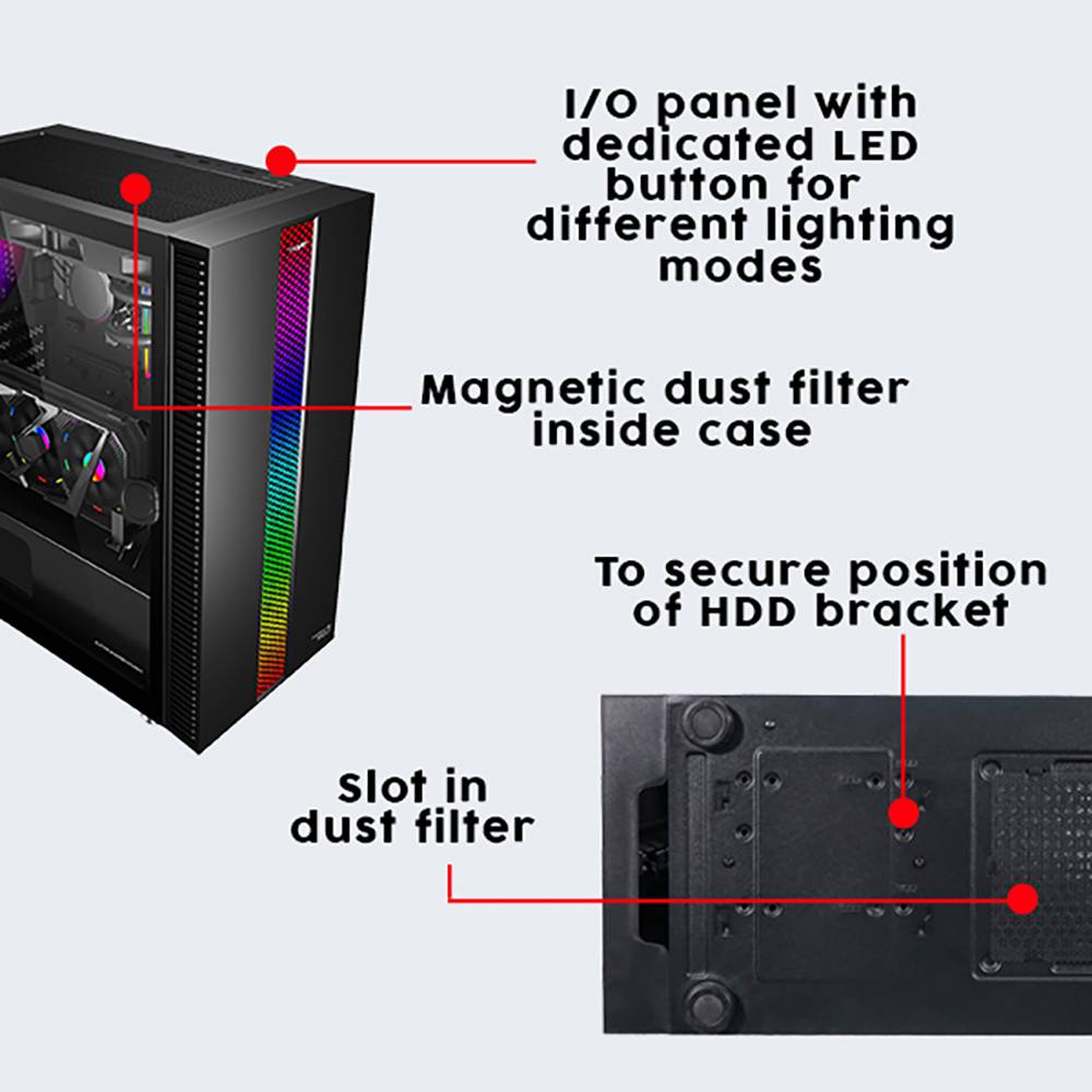 Armaggeddon Tessaraxx APEX 7 RGB E-ATX Gaming PC Case