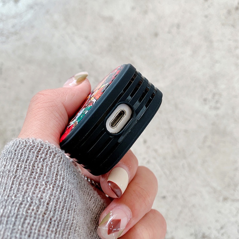 Case Pelindung Airpods 1 / 2 Pro Bentuk Permainan Drama Cumi-Cumi Gaya Korea Dengan Gesper Logam