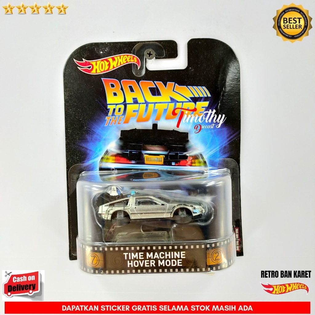 Hot Wheels Retro Back To The Future Time Machine Hover Mode Diecast Card Kurut / Kusut Anggap Losse