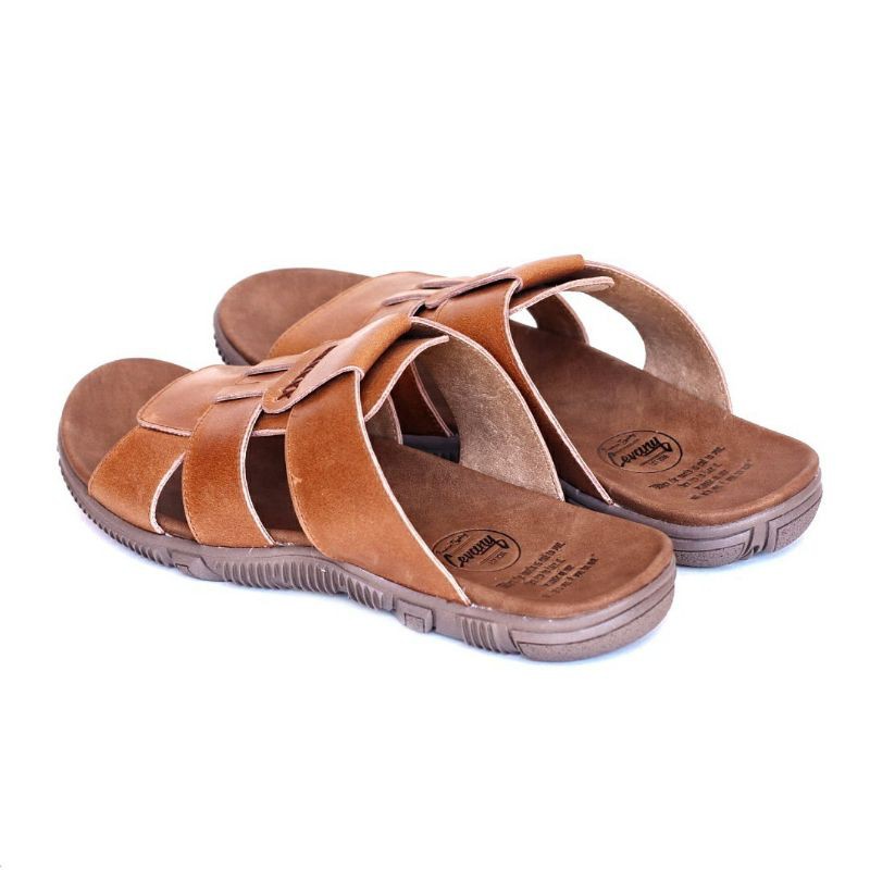 SANDAL KULIT PRIA 05 CEVANY BLACK BROWN TAN KULIT SAPI ASLI ORIGINAL