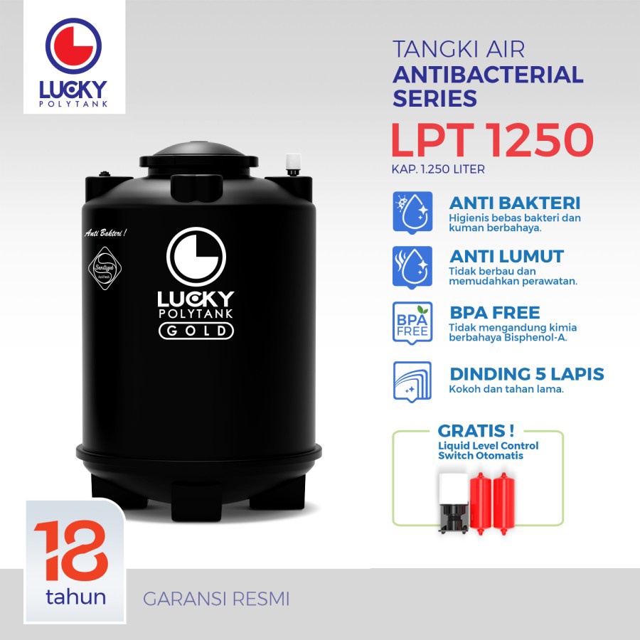 Tangki Tanam LUCKY POLYTANK 1250 Liter | LPT-1250 | Tangki Pendam | Tangki Air | Toren Air | Tandon 