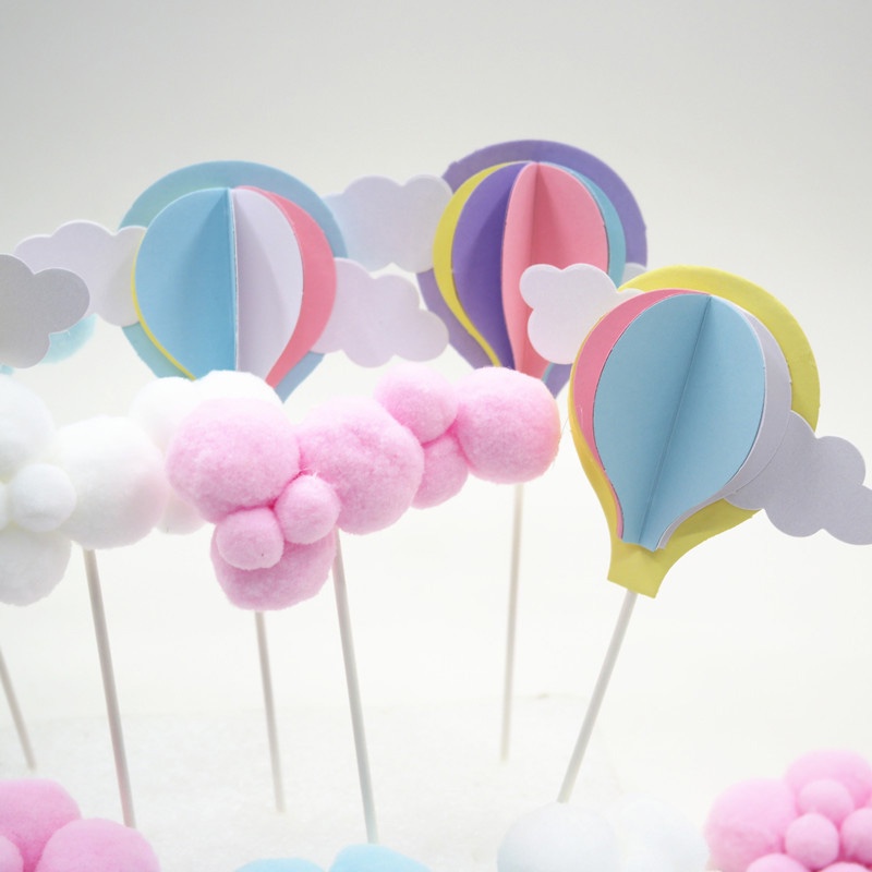 Rainbow Cloud Balon Kue Topper Anak-anak Pesta Ulang Tahun Kue Tahun Pernikahan Dekorasi Perlengkapan