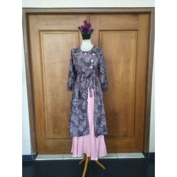 gamis batik plisket