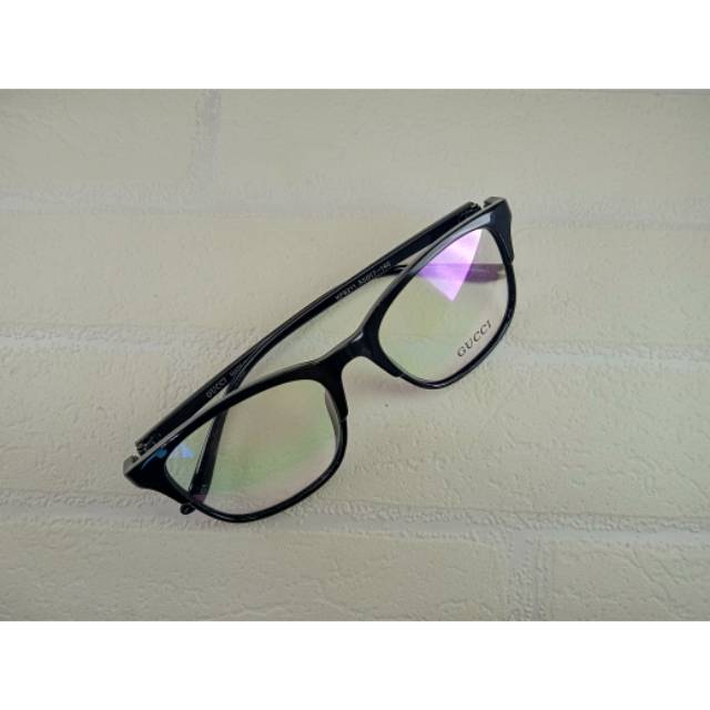 【COD】Frame Kacamata Minus Hitam GUCCI Fashion Pria Wanita | Paket kacamata plus minus cyl