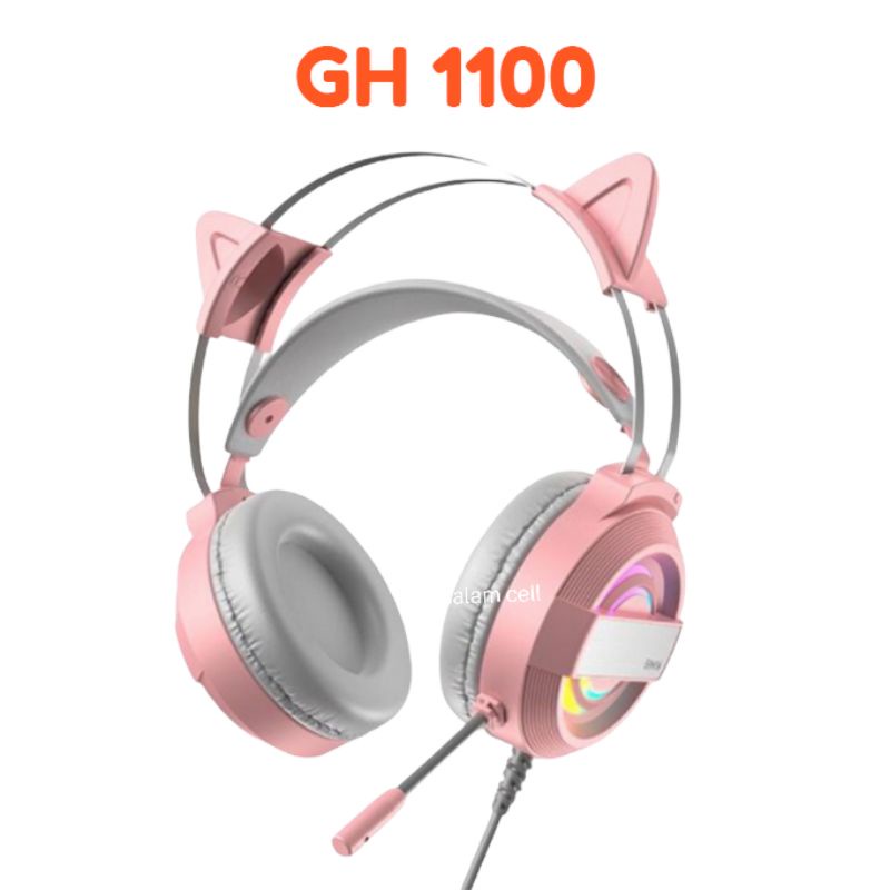 Headset Game Earphone GAMEN GH1100 PRO GH 1100 GH2100 GH 1000 GH 100 3.5mm Audio Jack Input RGB LED Light Braided Wire Gaming