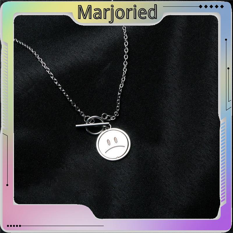 Fashionable Simple Smile Pendant Hip Hop Pria dan Wanita Kalung-MJD