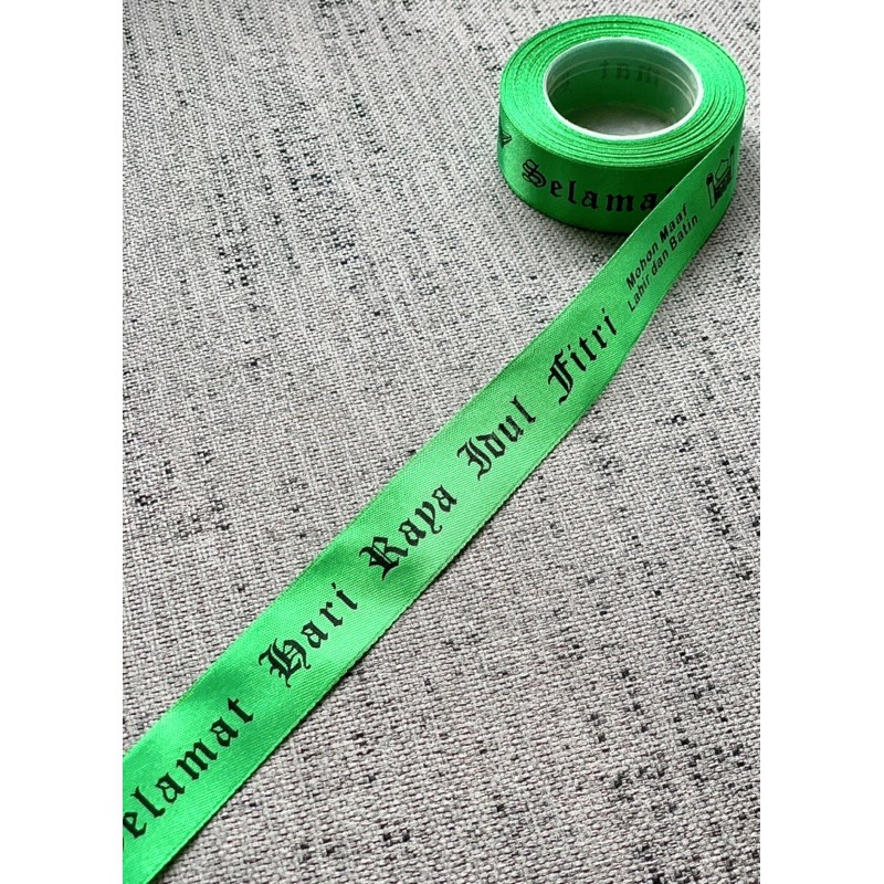 

RIBBON Eid Mubarak Pita Satin Lebaran 1 Inch 1 Roll