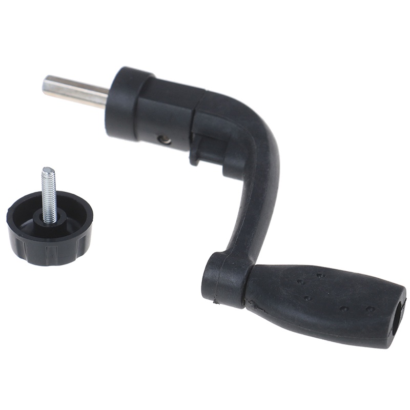 (justenjoyingg.id) Reel Pancing Bahan Plastik Warna Hitam Dengan Power Handle