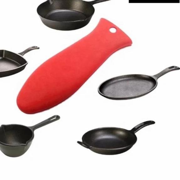 ✩ silicone hot handle panci wajan cast iron grill skillet dutch oven pro ♕