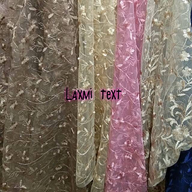 Kain tile rambat mutiara / bahan Tulle rambat / dress,seragaman,gaun,dll / TERMURAH