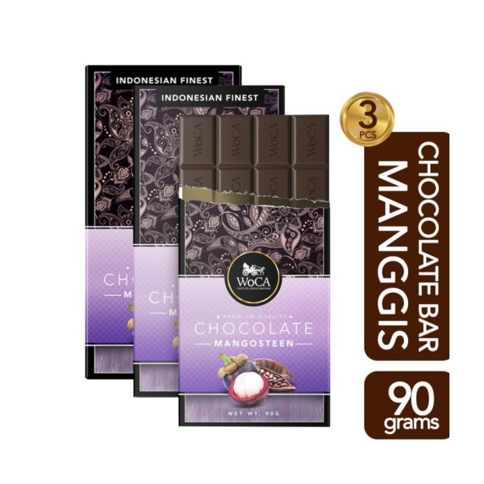 

Jual WoCA Premium Chocolate 3 x 90g Bars - Cokelat Batang Rasa Manggis Berkualitas