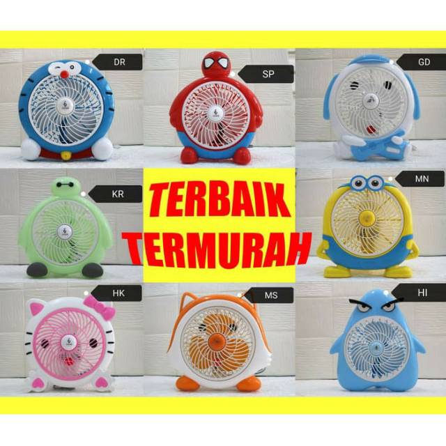 KIPAS ANGIN KARAKTER / KIPAS ANGIN KARAKTER LUCU / KIPAS ANGIN DUDUK KARAKTER