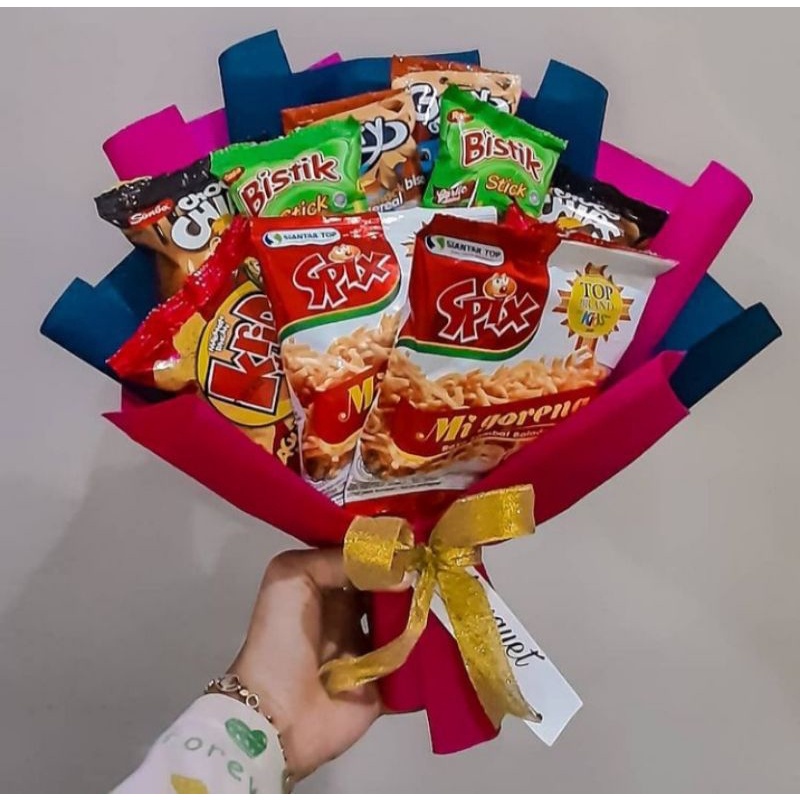 Bouket/buket Snack mini murah, buket wisuda