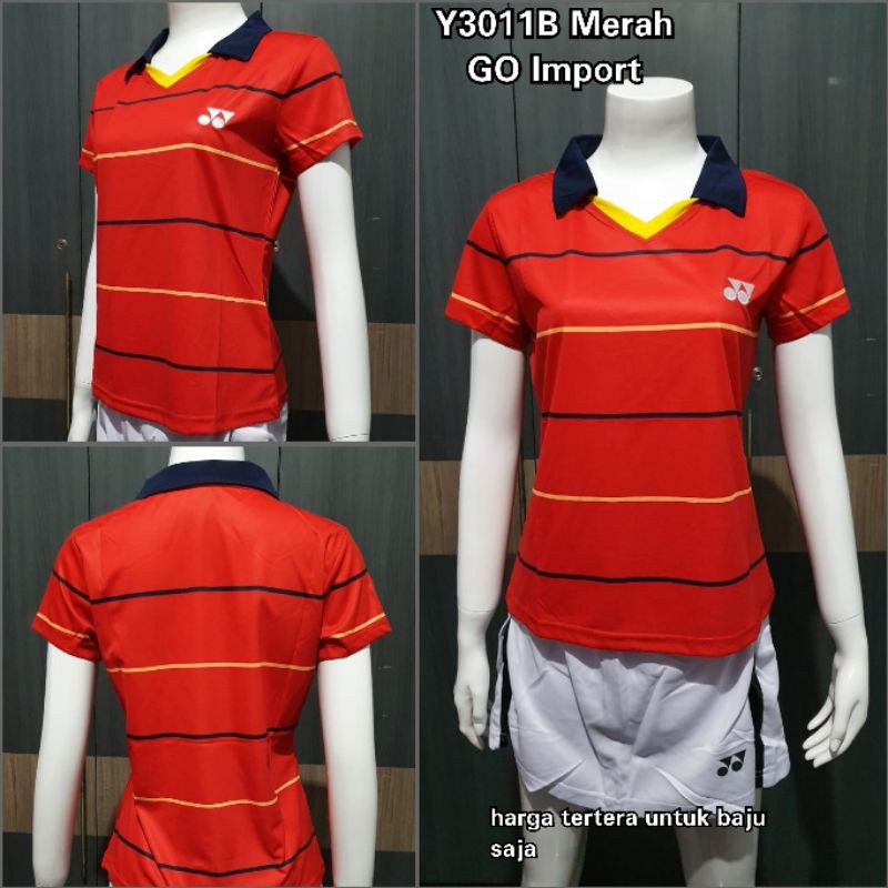 Baju badminton yonex Y3011b kaos bulutangkis ladies terbaru 2021
