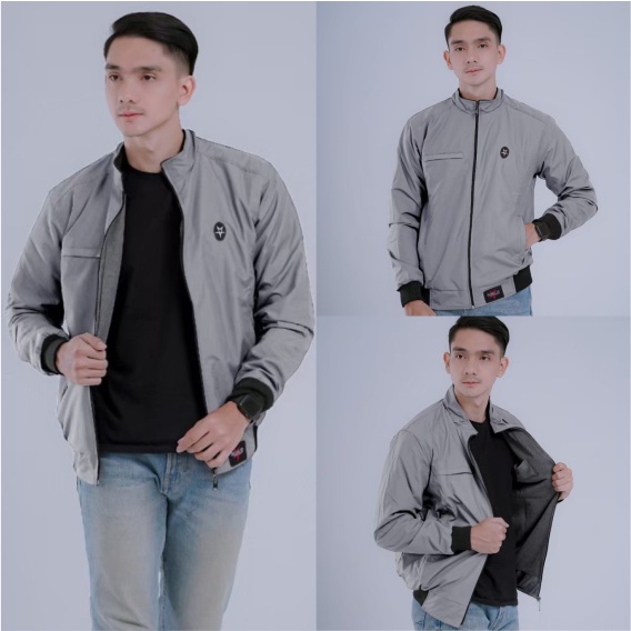 Jaket pria IKC 002 distro cbr six Bandung hoodie dua sisi bolak balik keren grosir pakaian pria H0D7